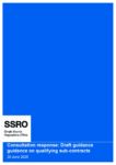 Response to consultation on QSC guidance 30 June 2025