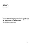 Final price adjustment consultation responses